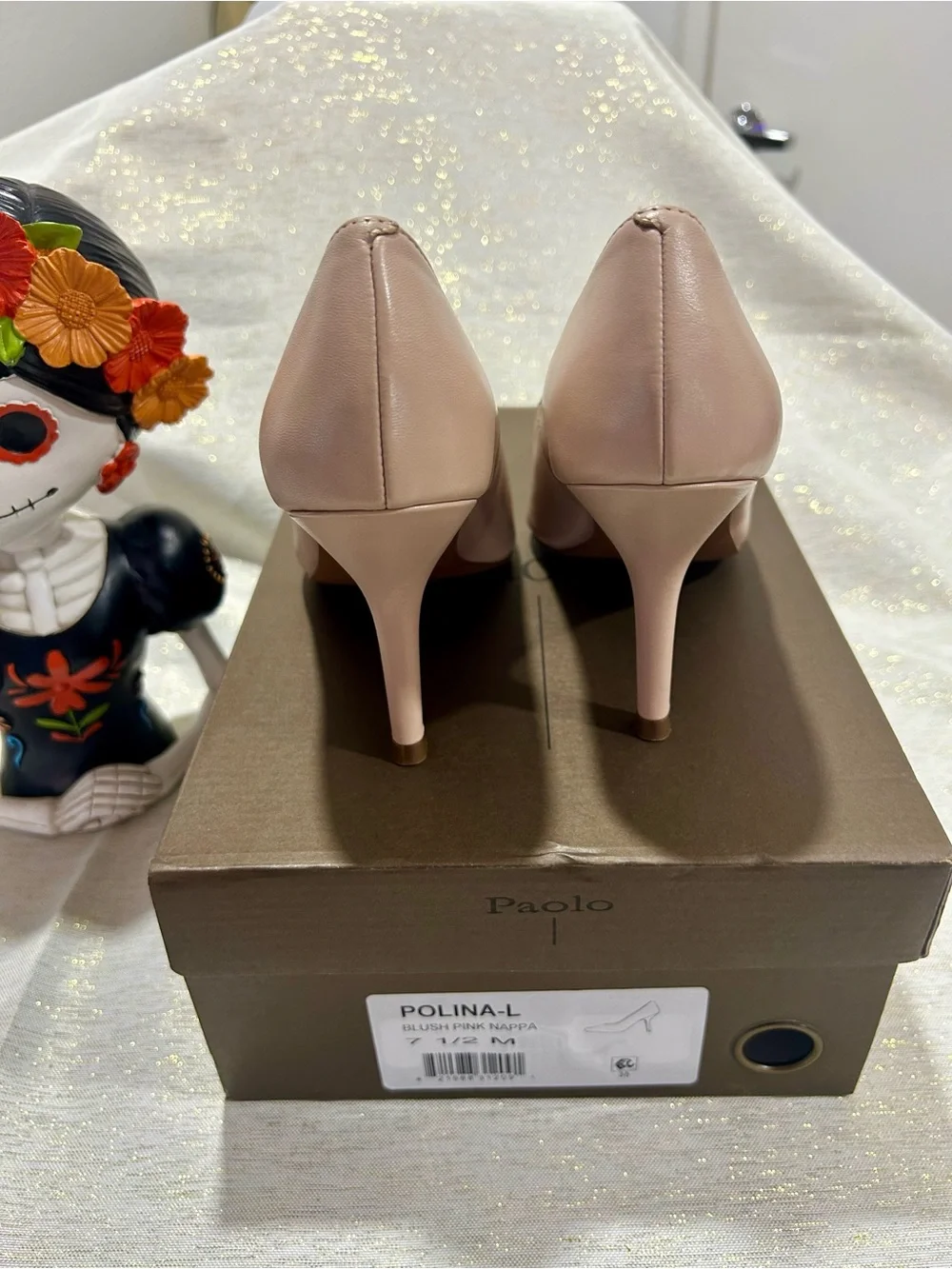Linea Paolo Leather Blush Nude Pointed-Toe Pumps